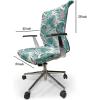 Ambesonne Christmas Office Chair Slipcover, Vivid of Joyous Holiday Celebration Jumping Dancing Cheery Cartoon for Yule, Protective Stretch Decorative Fabric Cover, Standard Size, Green Red(Teal Purple)
