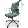 Ambesonne Christmas Office Chair Slipcover, Vivid of Joyous Holiday Celebration Jumping Dancing Cheery Cartoon for Yule, Protective Stretch Decorative Fabric Cover, Standard Size, Green Red(Turquoise Black)