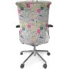Ambesonne Christmas Office Chair Slipcover, Vivid of Joyous Holiday Celebration Jumping Dancing Cheery Cartoon for Yule, Protective Stretch Decorative Fabric Cover, Standard Size, Green Red(Eggshell Pink)