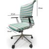 Ambesonne Christmas Office Chair Slipcover, Vivid of Joyous Holiday Celebration Jumping Dancing Cheery Cartoon for Yule, Protective Stretch Decorative Fabric Cover, Standard Size, Green Red(Cream Teal)
