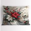Ambesonne Christmas Pillow Sham, Funny Christmas Santa Claus and Reindeer Peeking Cartoon Style Humor, Decorative Standard Queen Size Printed Pillowcase, 30″ X 20″, Vermilion Caramel White(Slate Blue and Dark Coral)