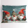 Ambesonne Christmas Pillow Sham, Funny Christmas Santa Claus and Reindeer Peeking Cartoon Style Humor, Decorative Standard Queen Size Printed Pillowcase, 30″ X 20″, Vermilion Caramel White(Vermilion Blue Grey Grey)