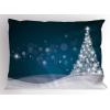 Ambesonne Christmas Pillow Sham, Funny Christmas Santa Claus and Reindeer Peeking Cartoon Style Humor, Decorative Standard Queen Size Printed Pillowcase, 30″ X 20″, Vermilion Caramel White(Navy White)