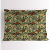 Ambesonne Christmas Pillow Sham, Funny Christmas Santa Claus and Reindeer Peeking Cartoon Style Humor, Decorative Standard Queen Size Printed Pillowcase, 30″ X 20″, Vermilion Caramel White(Pale Green Dark Coral)