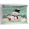 Ambesonne Christmas Pillow Sham Set of 2, Holiday Season Office Design Tree Celebration Snowflakes Celebration, Quality Microfiber Bedding Item for All Seasons, 30″ x 20″, White Green Red(Almond Green Eggshell)