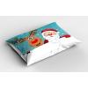 Ambesonne Christmas Pillow Sham Set of 2, Holiday Season Office Design Tree Celebration Snowflakes Celebration, Quality Microfiber Bedding Item for All Seasons, 30″ x 20″, White Green Red(Caramel Sea Blue)