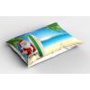 Ambesonne Christmas Pillow Sham Set of 2, Holiday Season Office Design Tree Celebration Snowflakes Celebration, Quality Microfiber Bedding Item for All Seasons, 30″ x 20″, White Green Red(Blue Green)