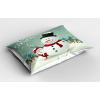 Ambesonne Christmas Pillow Sham Set of 2, Holiday Season Office Design Tree Celebration Snowflakes Celebration, Quality Microfiber Bedding Item for All Seasons, 30″ x 20″, White Green Red(Almond Green Eggshell)