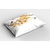 Ambesonne Christmas Pillow Sham Set of 2, Holiday Season Office Design Tree Celebration Snowflakes Celebration, Quality Microfiber Bedding Item for All Seasons, 30″ x 20″, White Green Red(Yellow and Cream)