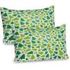 Ambesonne Christmas Pillow Sham, Snowy Winter Tree Branches Berries Bullfinch Birds Snowman Hat, Decorative Standard Size Printed Pillowcase, 26″ X 20″, Almond Green Orange(Apple Green Fern Green)
