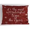 Ambesonne Christmas Pillow Sham, Snowy Winter Tree Branches Berries Bullfinch Birds Snowman Hat, Decorative Standard Size Printed Pillowcase, 26″ X 20″, Almond Green Orange(Red White)