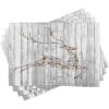 Ambesonne Christmas Place Mats Set of 4, Gingerbread Man Gift Box Coniferous Pine Cinnamon Dessert on Rustic Wood Theme, Washable Fabric Placemats for Dining Table, Standard Size, Green and Brown(Taupe Grey White)