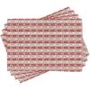 Ambesonne Christmas Place Mats Set of 4, Gingerbread Man Gift Box Coniferous Pine Cinnamon Dessert on Rustic Wood Theme, Washable Fabric Placemats for Dining Table, Standard Size, Green and Brown(White Ruby)