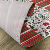 Ambesonne Christmas Place Mats Set of 8, Christmas at Countryside Theme Rustic Home Wooden Planks Borders Natural Design, Washable Fabric Placemats for Dining Table, Placemat 8 pcs, Umber Green(Green Vermilion)