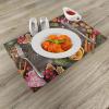 Ambesonne Christmas Place Mats Set of 8, Christmas at Countryside Theme Rustic Home Wooden Planks Borders Natural Design, Washable Fabric Placemats for Dining Table, Placemat 8 pcs, Umber Green(Dark Cocoa)