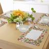 Ambesonne Christmas Place Mats Set of 8, Christmas at Countryside Theme Rustic Home Wooden Planks Borders Natural Design, Washable Fabric Placemats for Dining Table, Placemat 8 pcs, Umber Green(Green Brown)