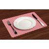 Ambesonne Christmas Place Mats Set of 8, Christmas at Countryside Theme Rustic Home Wooden Planks Borders Natural Design, Washable Fabric Placemats for Dining Table, Placemat 8 pcs, Umber Green(Orange and White)