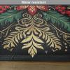 Ambesonne Christmas Place Mats Set of 8, Christmas at Countryside Theme Rustic Home Wooden Planks Borders Natural Design, Washable Fabric Placemats for Dining Table, Placemat 8 pcs, Umber Green(Dark Pink Green Khaki)