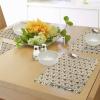 Ambesonne Christmas Place Mats Set of 8, Christmas at Countryside Theme Rustic Home Wooden Planks Borders Natural Design, Washable Fabric Placemats for Dining Table, Placemat 8 pcs, Umber Green(Olive Green)