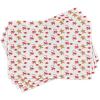Ambesonne Christmas Place Mats Set of 8, Xmas Baubles on Snow Snowflakes Ice Holiday Humanitarian Art Illustration, Washable Fabric Placemats for Dining Table, Placemat 8 pcs, Red White(Sand Brown Orange)