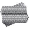 Ambesonne Christmas Place Mats Set of 8, Xmas Baubles on Snow Snowflakes Ice Holiday Humanitarian Art Illustration, Washable Fabric Placemats for Dining Table, Placemat 8 pcs, Red White(Gray White)