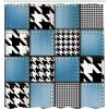 Ambesonne Christmas Shower Curtain, Holiday Season Office Design Tree Celebration Snowflakes Celebration, Cloth Fabric Bathroom Decor Set with Hooks, 69″ W x 75″ L, White Green Red(Blue Black)