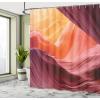 Ambesonne Christmas Shower Curtain, Holiday Season Office Design Tree Celebration Snowflakes Celebration, Cloth Fabric Bathroom Decor Set with Hooks, 69″ W x 75″ L, White Green Red(Purple Tan)