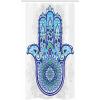 Ambesonne Christmas Shower Curtain, Holiday Season Office Design Tree Celebration Snowflakes Celebration, Cloth Fabric Bathroom Decor Set with Hooks, 69″ W x 75″ L, White Green Red(Blue Turquoise White)