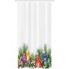Ambesonne Christmas Shower Curtain, Holiday Season Office Design Tree Celebration Snowflakes Celebration, Cloth Fabric Bathroom Decor Set with Hooks, 69″ W x 75″ L, White Green Red(White Green Red)