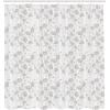 Ambesonne Christmas Shower Curtain, Holiday Season Office Design Tree Celebration Snowflakes Celebration, Cloth Fabric Bathroom Decor Set with Hooks, 69″ W x 75″ L, White Green Red(Pale Grey)