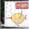 Ambesonne Christmas Shower Curtain, Holiday Season Office Design Tree Celebration Snowflakes Celebration, Cloth Fabric Bathroom Decor Set with Hooks, 69″ W x 75″ L, White Green Red(Crimson Yellow)