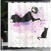 Ambesonne Christmas Shower Curtain, Holiday Season Office Design Tree Celebration Snowflakes Celebration, Cloth Fabric Bathroom Decor Set with Hooks, 69″ W x 75″ L, White Green Red(Black)