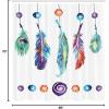 Ambesonne Christmas Shower Curtain, Holiday Season Office Design Tree Celebration Snowflakes Celebration, Cloth Fabric Bathroom Decor Set with Hooks, 69″ W x 75″ L, White Green Red(White Purple)