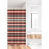 Ambesonne Christmas Shower Curtain, Holiday Season Office Design Tree Celebration Snowflakes Celebration, Cloth Fabric Bathroom Decor Set with Hooks, 69″ W x 75″ L, White Green Red(Vermillion)