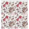 Ambesonne Christmas Shower Curtain, Holiday Season Office Design Tree Celebration Snowflakes Celebration, Cloth Fabric Bathroom Decor Set with Hooks, 69″ W x 75″ L, White Green Red(Black Pink Tan)