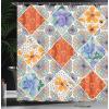 Ambesonne Christmas Shower Curtain, Holiday Season Office Design Tree Celebration Snowflakes Celebration, Cloth Fabric Bathroom Decor Set with Hooks, 69″ W x 75″ L, White Green Red(Orange Lavender)