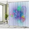 Ambesonne Christmas Shower Curtain, Holiday Season Office Design Tree Celebration Snowflakes Celebration, Cloth Fabric Bathroom Decor Set with Hooks, 69″ W x 75″ L, White Green Red(Violet Red)