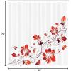 Ambesonne Christmas Shower Curtain, Holiday Season Office Design Tree Celebration Snowflakes Celebration, Cloth Fabric Bathroom Decor Set with Hooks, 69″ W x 75″ L, White Green Red(Red White)