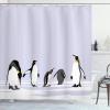Ambesonne Christmas Shower Curtain, Nautical Elements Sea Life Theme with Noel Tree Winter Season, Cloth Fabric Bathroom Decor Set with Hooks, 69″ W x 70″ L, Beige Cream(White Lilac)