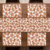 Ambesonne Christmas Table Runner, Placemats, Gingerbread Man House Cones Xmas Cookie Celebration Theme, Set for Dining Table Decor, Placemat 4 pcs + Runner 16″x72″, Brown White