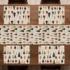 Ambesonne Christmas Table Runner & Placemats, Modern Abstract Pine Trees Xmas Theme Dotted Background Print, Set for Dining Table Decor, Placemat 4 pcs + Runner 16″x72″, Beige Forest Green and Coral