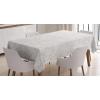 Ambesonne Christmas Tablecloth, Ornamental White Snowflakes in Various Styles Cold Winter Season, Rectangular Table Cover for Dining Room Kitchen Decor, 60″ X 90″,Blue Navy(Beige White)