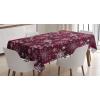 Ambesonne Christmas Tablecloth, Reindeer Rudolph with Red Nose and Santa Claus Hat Snowy Forest, Rectangular Table Cover for Dining Room Kitchen Decor, 60″ X 90″,Brown Blue(Maroon White Multicolor)