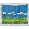 Ambesonne Christmas Tapestry, Pine Tree with Present Boxes on Snowy Board Xmas at Countryside Theme, Wall Hanging for Bedroom Living Room Dorm Decor, 40″ X 60″, Green Brown(Blue and Green)