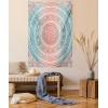 Ambesonne Christmas Tapestry, Pine Tree with Present Boxes on Snowy Board Xmas at Countryside Theme, Wall Hanging for Bedroom Living Room Dorm Decor, 40″ X 60″, Green Brown(Teal Coral)