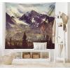 Ambesonne Christmas Tapestry, Pine Tree with Present Boxes on Snowy Board Xmas at Countryside Theme, Wall Hanging for Bedroom Living Room Dorm Decor, 40″ X 60″, Green Brown(Green Black White)