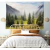 Ambesonne Christmas Tapestry, Pine Tree with Present Boxes on Snowy Board Xmas at Countryside Theme, Wall Hanging for Bedroom Living Room Dorm Decor, 40″ X 60″, Green Brown(White Green)