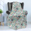 Ambesonne Christmas Throw Blanket, Traditional Xmas Pinecone and Leaves Ornate on Plaid Background Print, Flannel Fleece Accent Piece Soft Couch Cover for Adults, 50″ x 60″, Cocoa Brown Sage Green(Seafoam Vermilion Green)