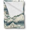 Ambesonne Christmas Throw Blanket, Traditional Xmas Pinecone and Leaves Ornate on Plaid Background Print, Flannel Fleece Accent Piece Soft Couch Cover for Adults, 50″ x 60″, Cocoa Brown Sage Green(Off White Teal Sepia)