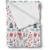 Ambesonne Christmas Throw Blanket, Traditional Xmas Pinecone and Leaves Ornate on Plaid Background Print, Flannel Fleece Accent Piece Soft Couch Cover for Adults, 50″ x 60″, Cocoa Brown Sage Green(Hot Pink and Pale Petrol Blue)